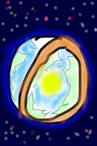 Hollow Earth Theory iPhone iPod Touch Wallpaper Background